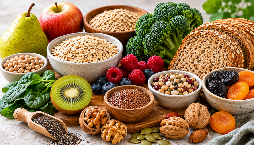 Healthy whole foods assortment.
